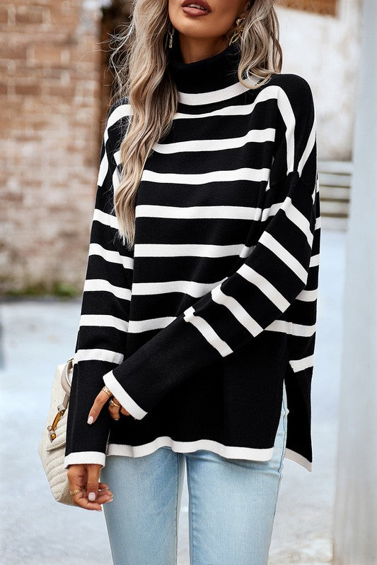Black & White Striped Sweater
