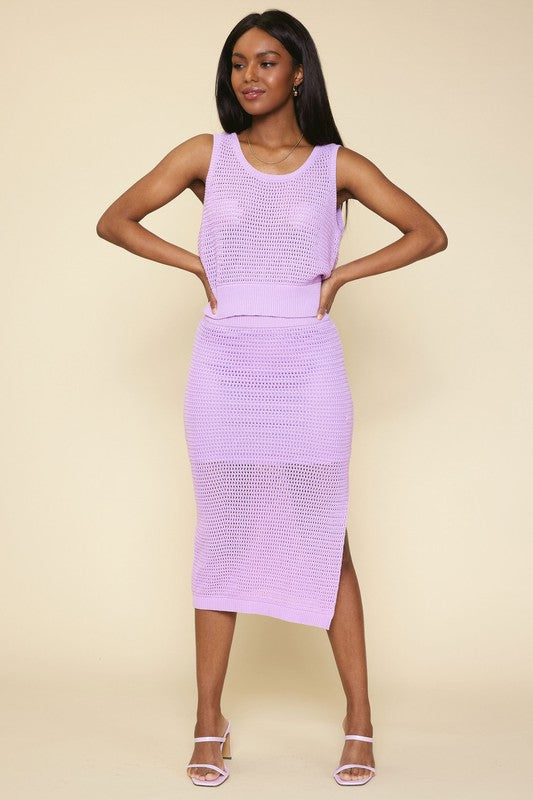 Knit Skirt and Sleeveless Top Set