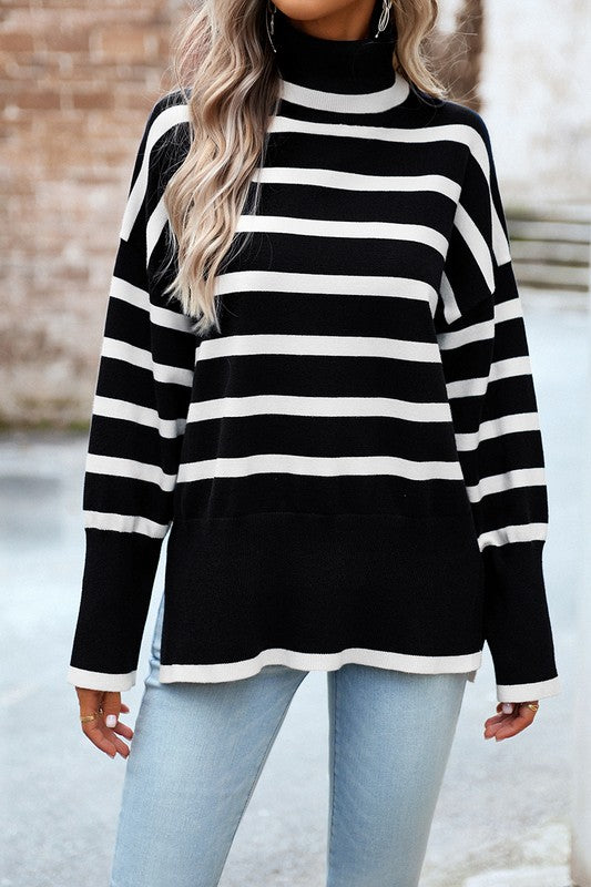 Black & White Striped Sweater