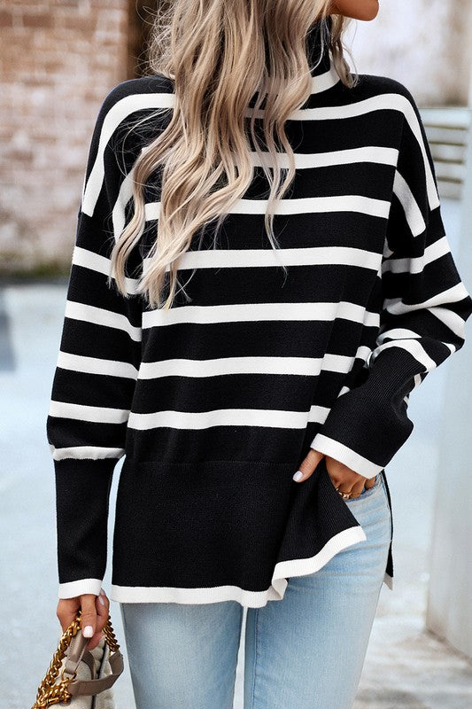 Black & White Striped Sweater
