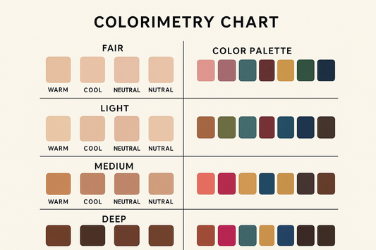 colorimetry or color analysis, type of skin colors
