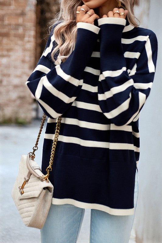 Black & White Striped Sweater