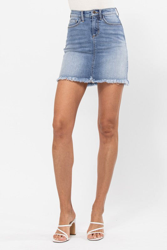 High Rise Denim Skirt
