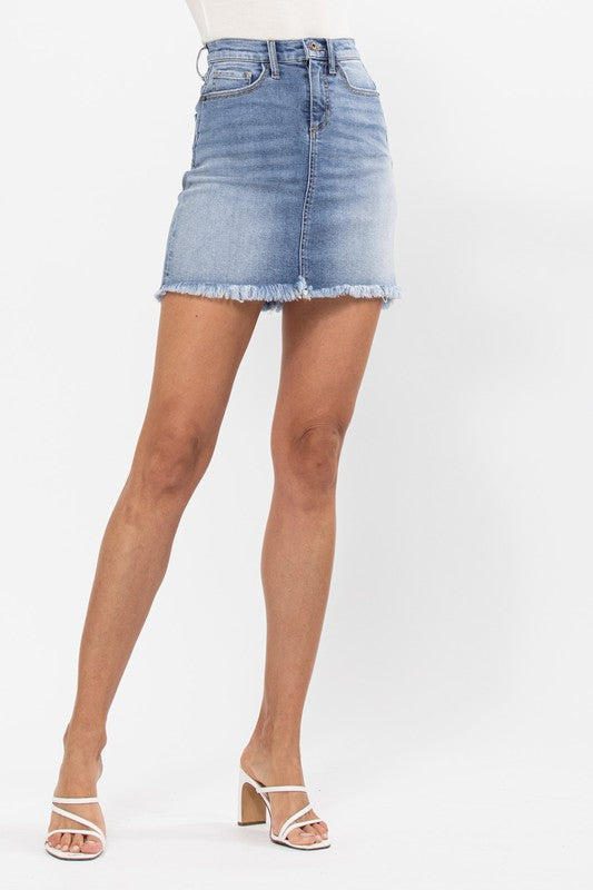High Rise Denim Skirt