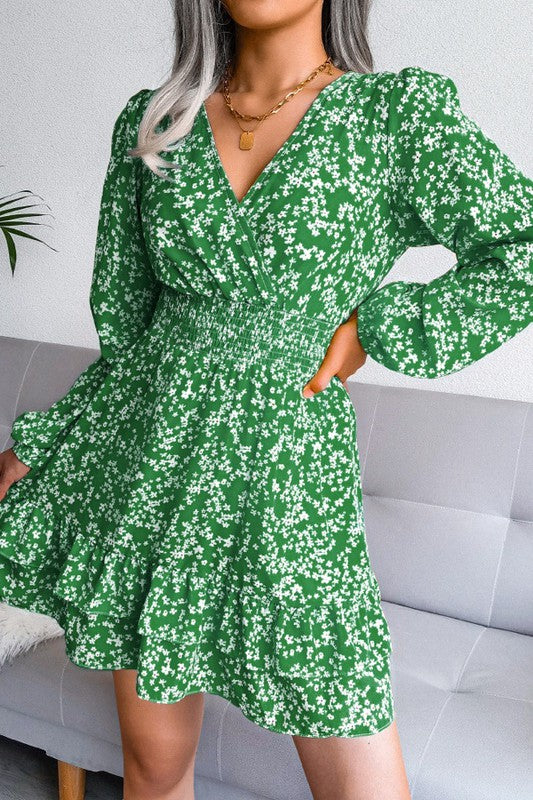 Floral V-Neck Dress