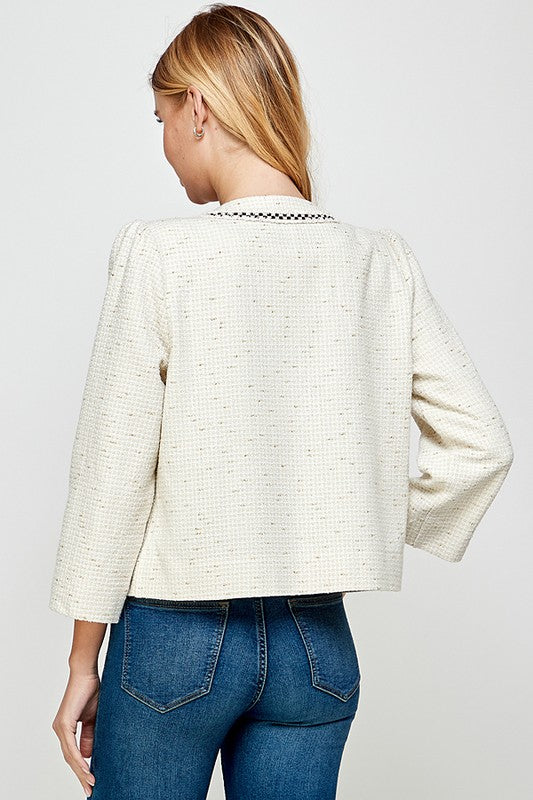Trimmed Tweed Jacket