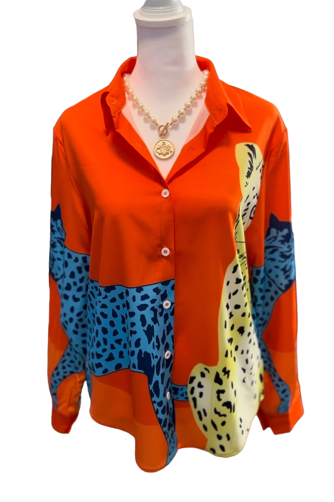 Leopard Print Button Shirt