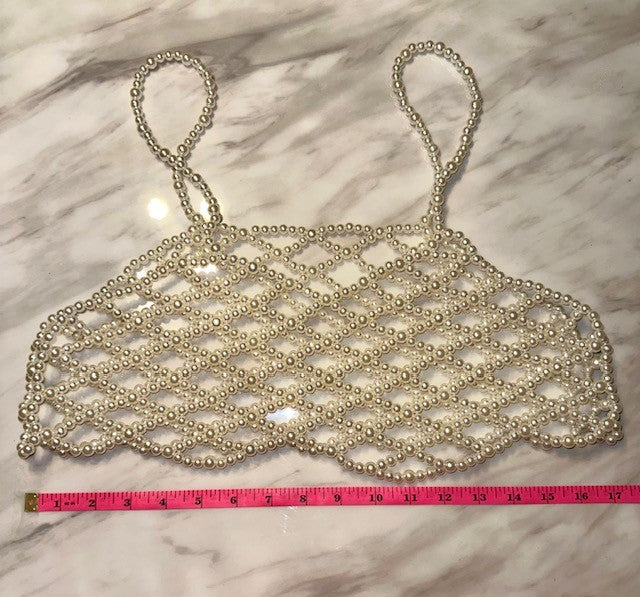 Pearl Beaded Cover Up Top