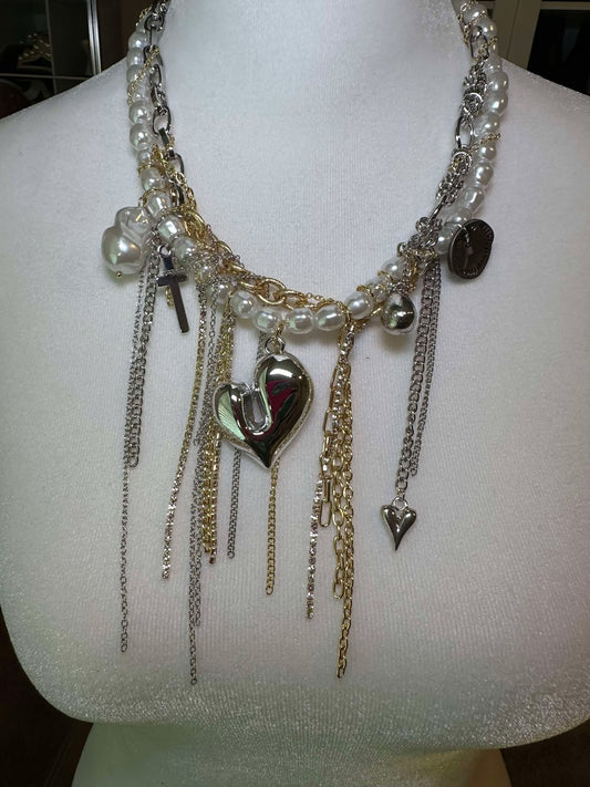 Pearl & Chain Necklace