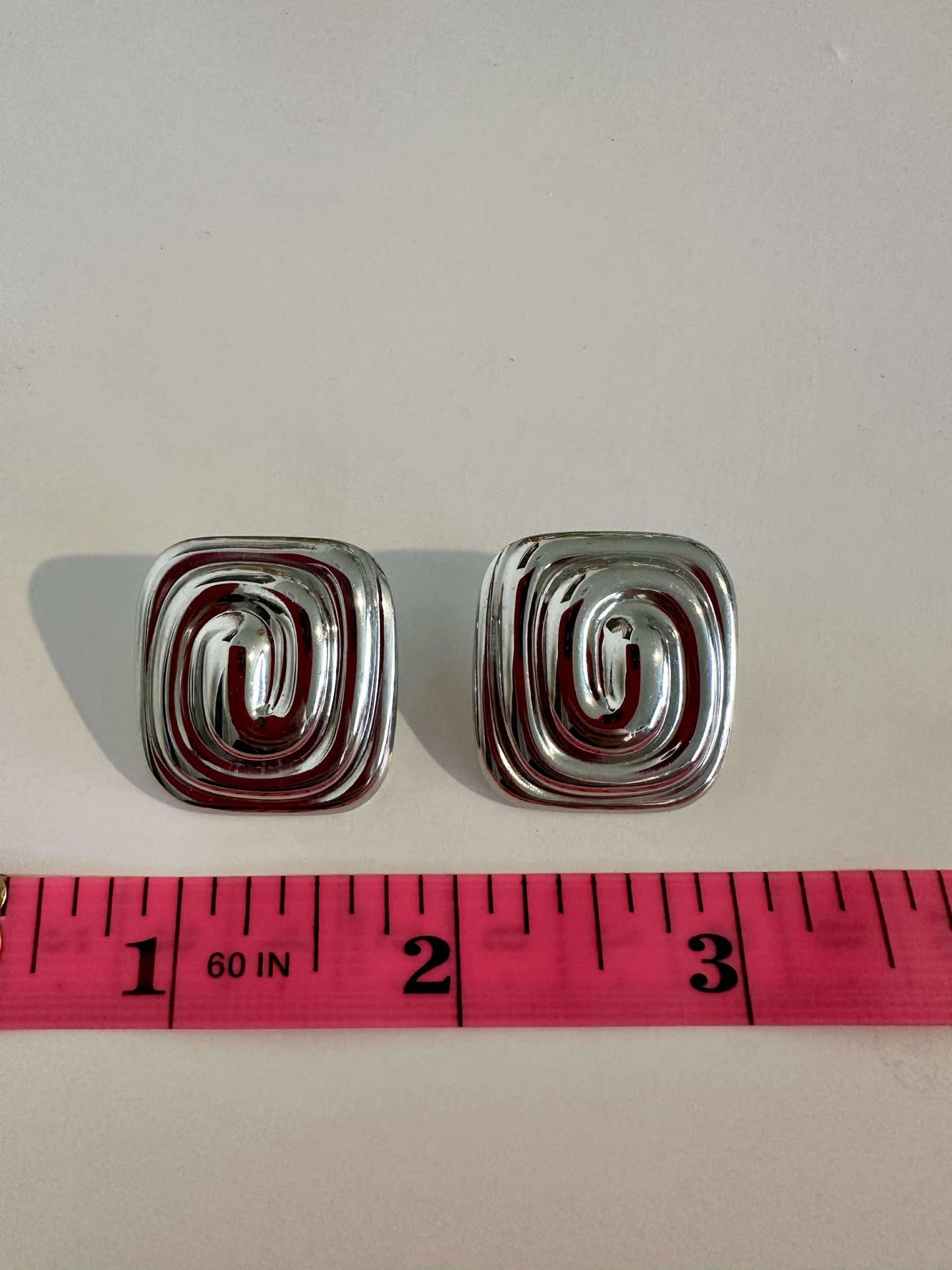 Geometric Silver Earrings