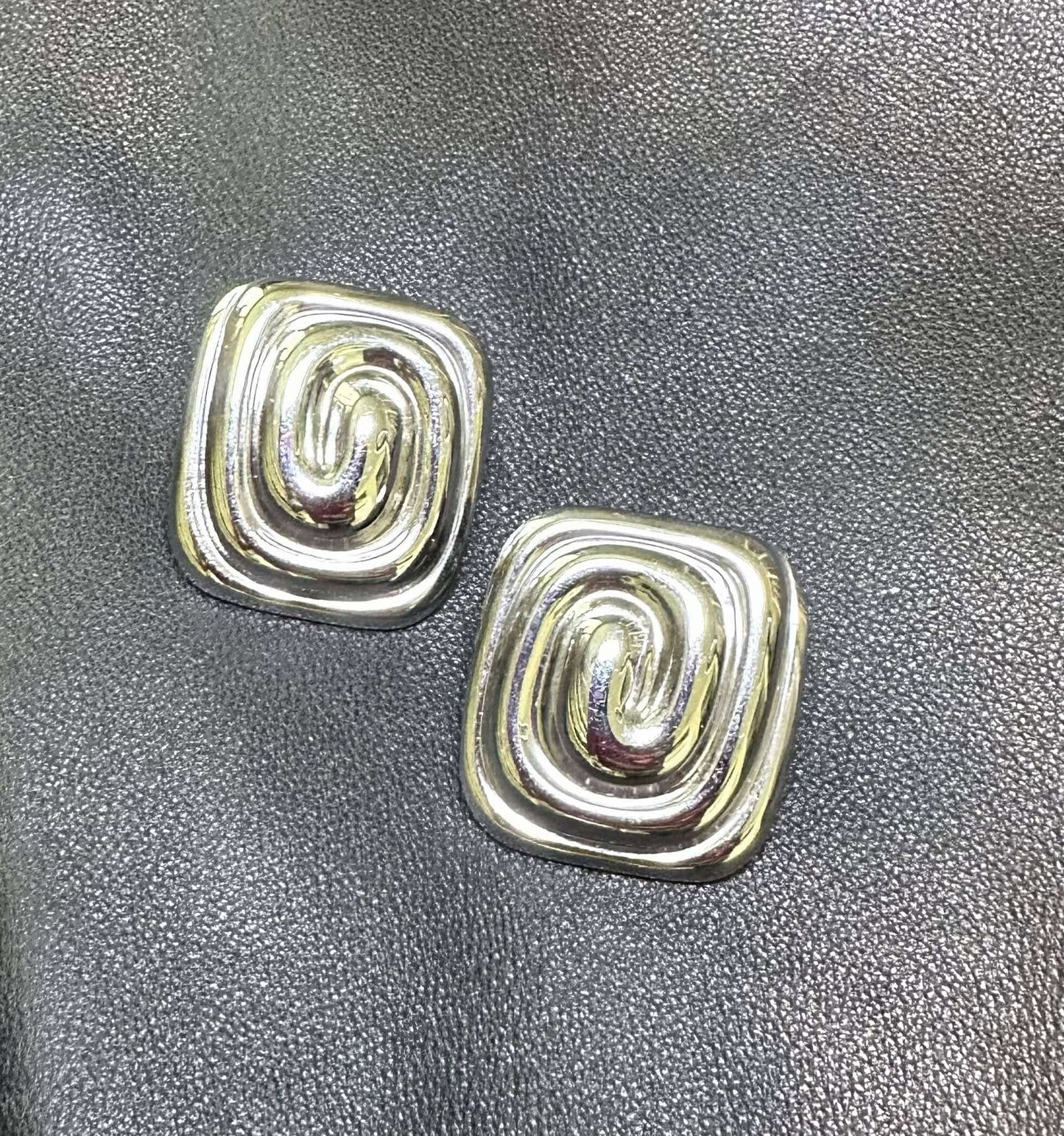 Geometric Silver Earrings