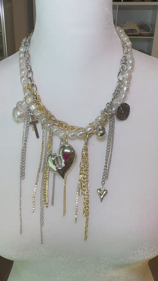 Pearl & Chain Necklace