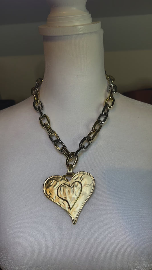 Matte Heart Necklace