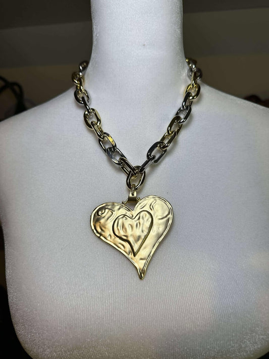 Matte Heart Necklace