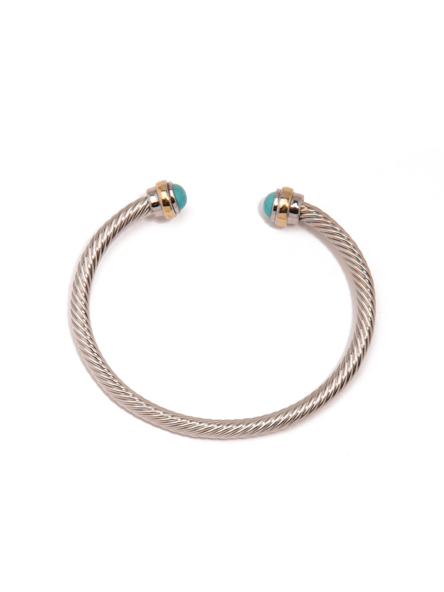 Mixed Cable Cuff Bracelet